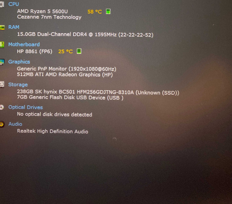 HP ProBook 445 G8 AMD Ryzen 5 5600U@2.30GHz 16GB RAM 256GB SSD READ  Lap200