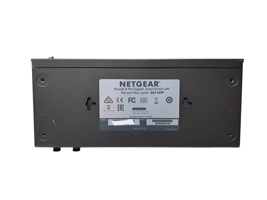 Netgear Prosafe GS110TP | 8-Port Gigabit PoE Smart Switch w/ 2x SFP