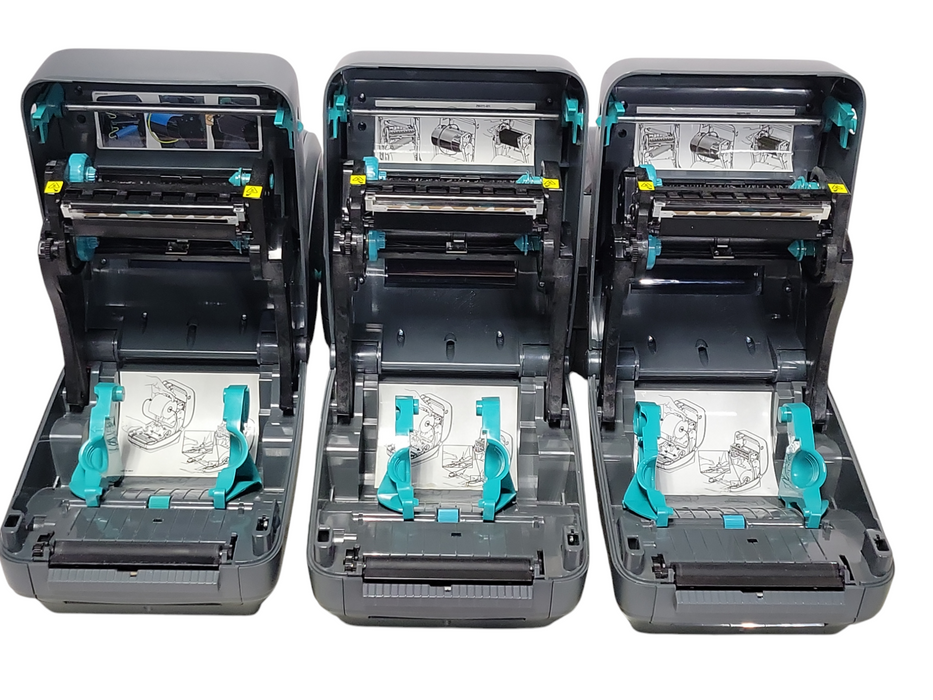 Lot of 6x Zebra GX420T Series Thermal label printers, Read _