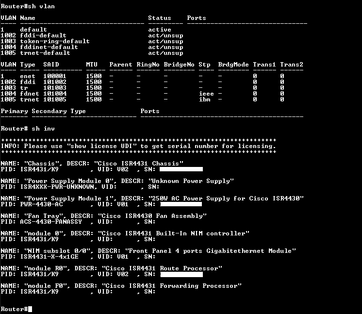 Cisco ISR4431/K9 4400 Series Integrated Services Router, No Clock Issue