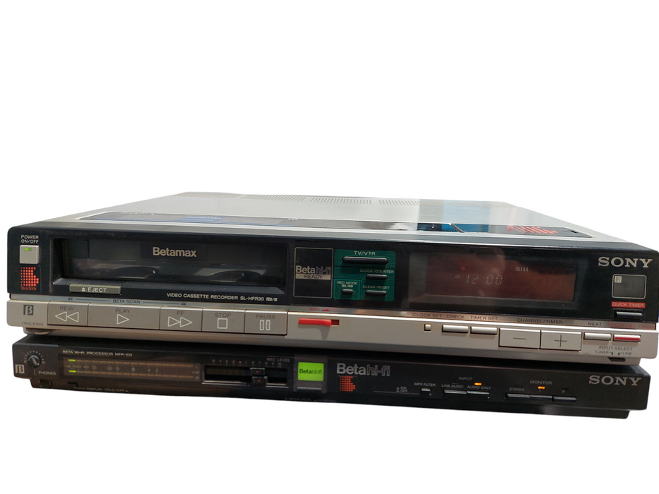 Sony BetaMax & Beta Hi-Fi Audio Video Bundle SL-HFR30 & HFP-100   =