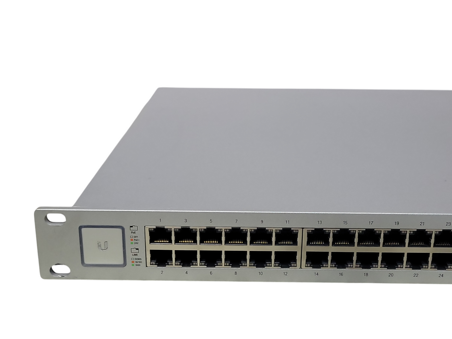 Ubiquiti UniFi US-48-500W 48-Port Gigabit PoE+ Switch with 2 SFP+, READ _