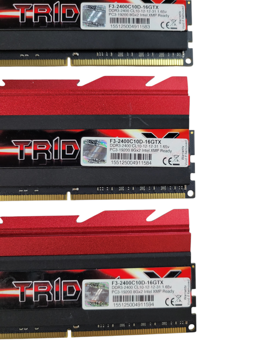 Lot of 4x - DDR3-2400 / PC3-19200 8Gx2 Intel XMP Ready (32GB Kit) Desktop %