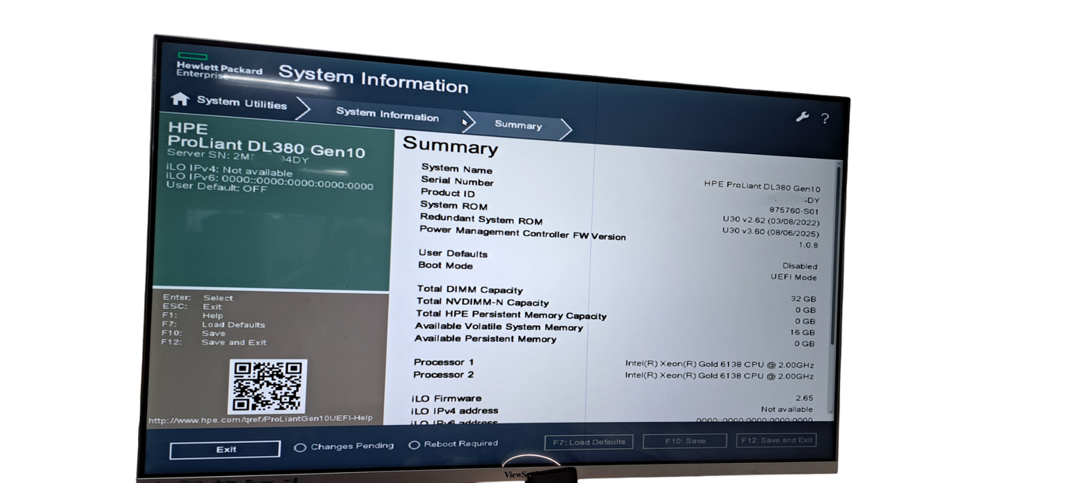 ProLiant DL380 Gen 10  2x Xeon Gold 6138|32GB DDR4|E209i-a SR|2x800W|No HDD
