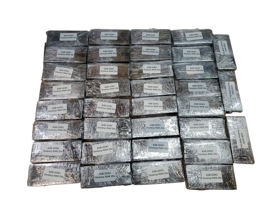 Lot of 700x, Assorted 4GB DDR3 Desktop RAM