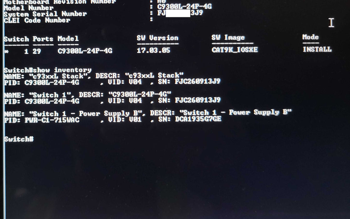 Cisco Catalyst C9300L-24P-4G-E Managed 24-Port Gig, 4x SFP Switch, READ _