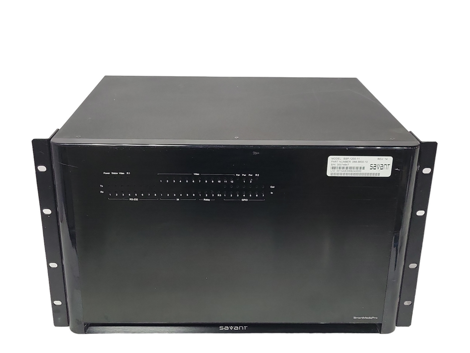 Savant SSP-1200-11 REV 14 Smart Media Pro Matrix Audio & Video Matrix Switch  _