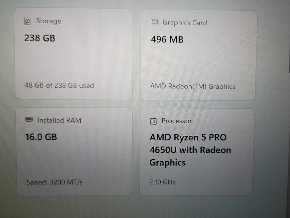 Lenovo ThinkPad T14 Ryzen 5 4650U 16GB DDR4 256GB NVMe  β Lap200