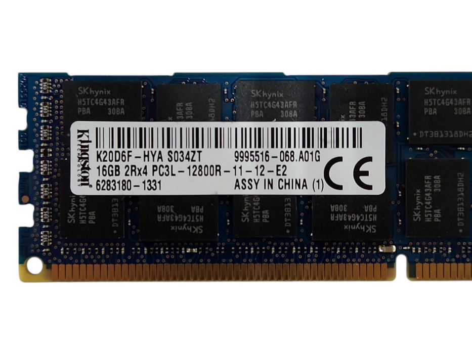 Kingston 16GB 2Rx4 PC3L-12800R, DDR3, Server Memory Q