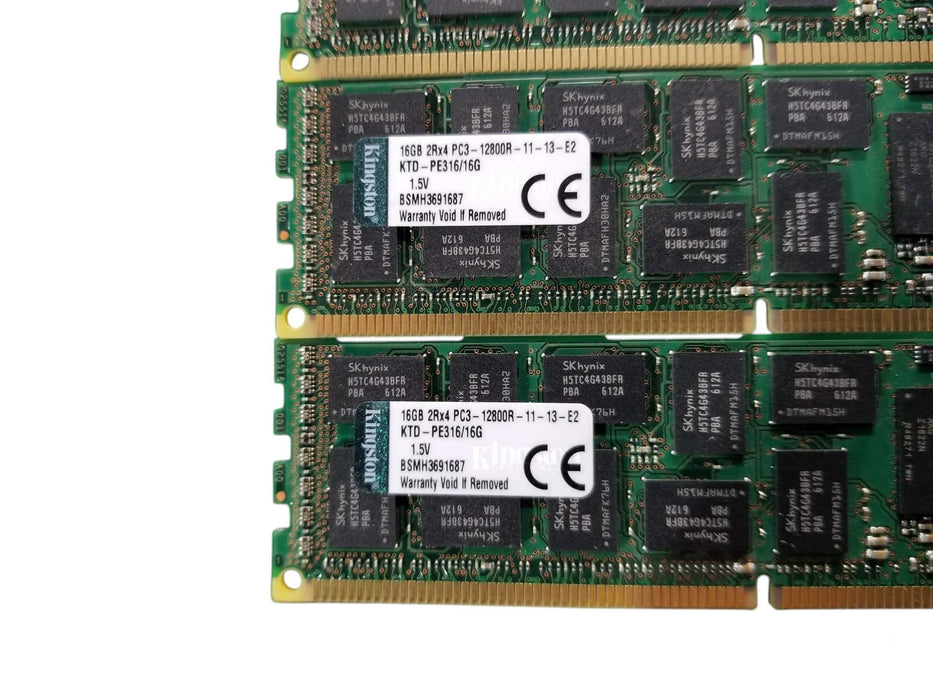KINGSTON 64GB Bundle DDR3 (4x16GB) 2Rx4 PC3-12800R-11-13-E2-D4 Server RAM Q