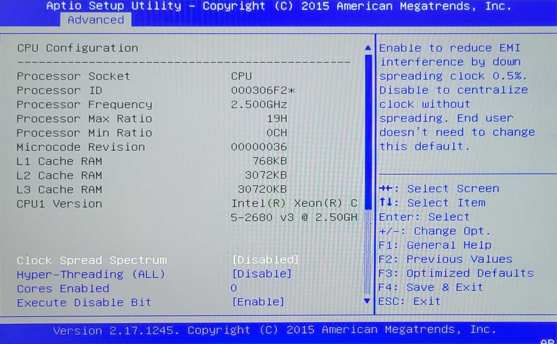 Supermicro X10SRW-F 1U, Xeon E5-2680v3 2.50GHz, 32GB DDR4, 2x PSU, 4x 3.5" Ba _