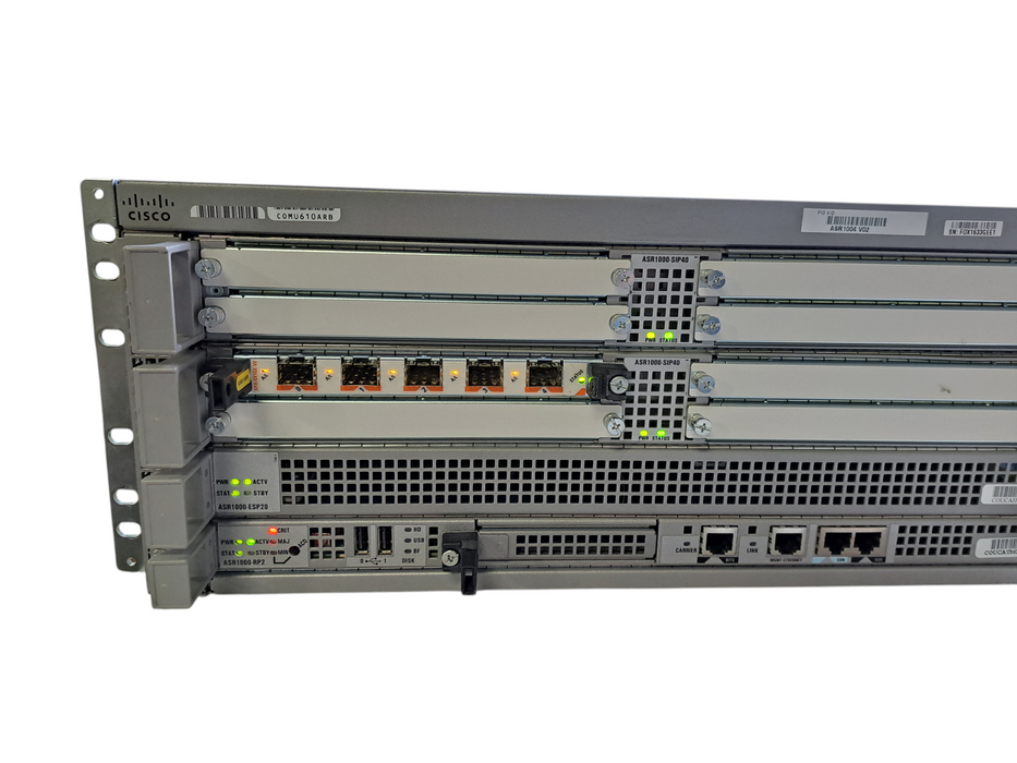 Cisco ASR1004 Router ASR 1000 Series w/ SPA-5X1GE-V2, ESP20, RP2 | Dual AC )