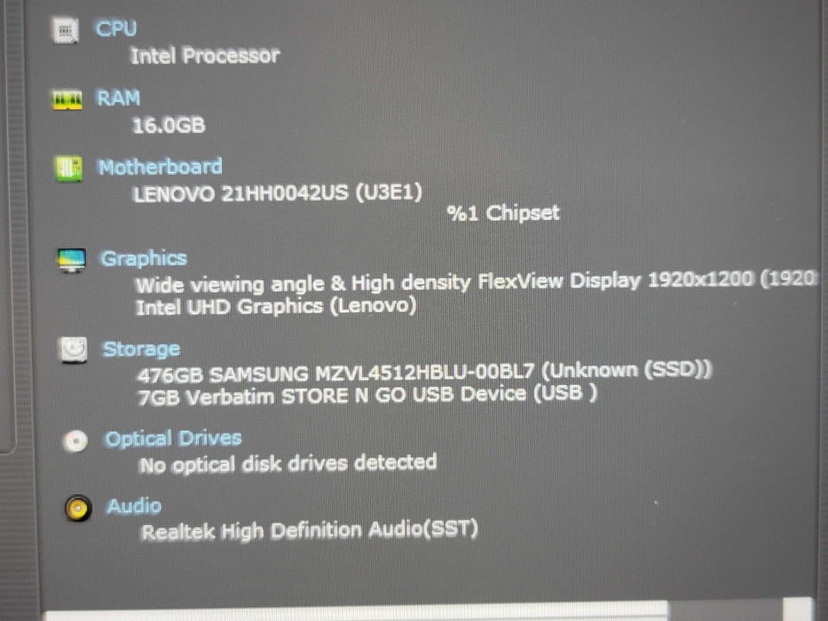 Lenovo ThinkPad T16 Gen 2 i7-1365U 16GB DDR5 512GB NVMe  β Lap200