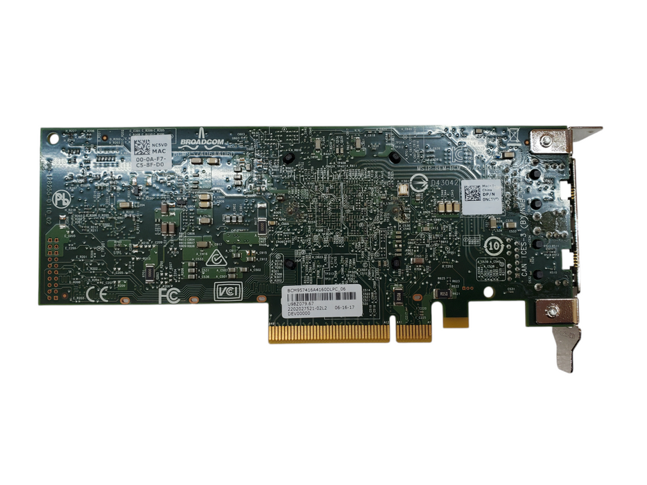 Dell Broadcom 0NC5VD 2-Port 10Gbs RJ-45 Network Card Q