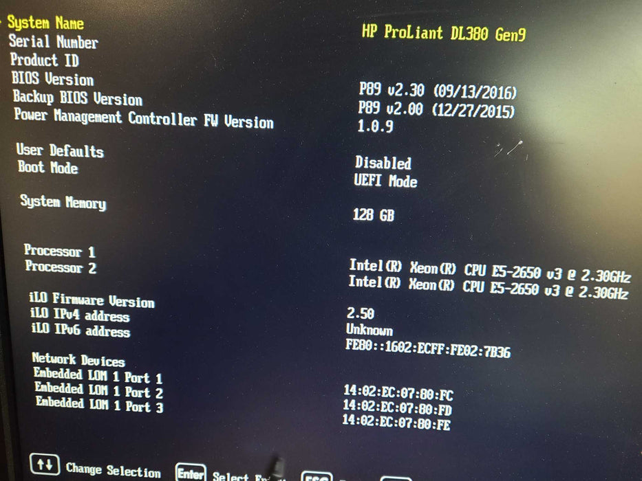 HPE ProLiant DL380 Gen9 | 2x Xeon E5-2650 v3 | 128GB DDR4 | P440ar | NO HDD