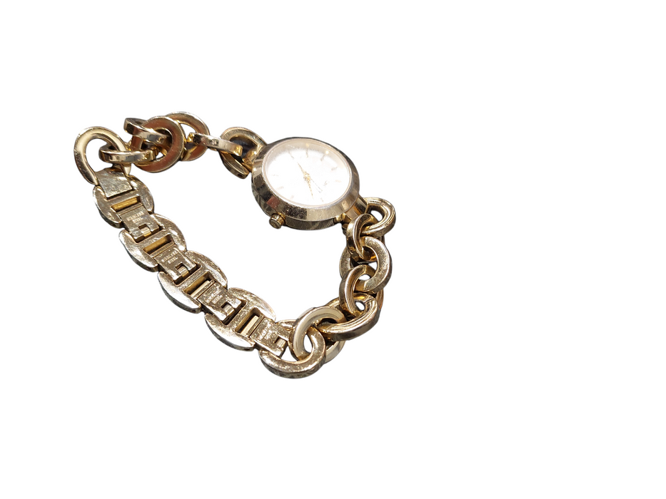 ladies DKNY gold tone link watch NY-2134 =