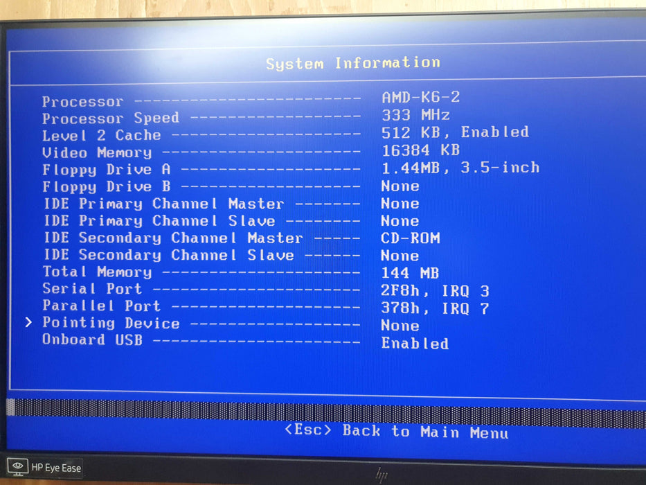 Vintage IBM Aptiva E2U AMD-K6-2 @ 333MHz 144MB RAM - No HDD