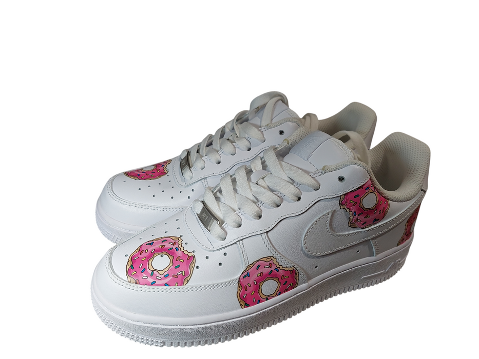 Custom Nike Air Force One Drip Pink Donut AF1 US Size 6  07/08/2019 =