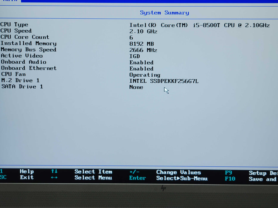 Lenovo ThinkCentre M920q USFF Intel i5-8500T CPU 2.10GHz 8GB RAM 256GB SSD _
