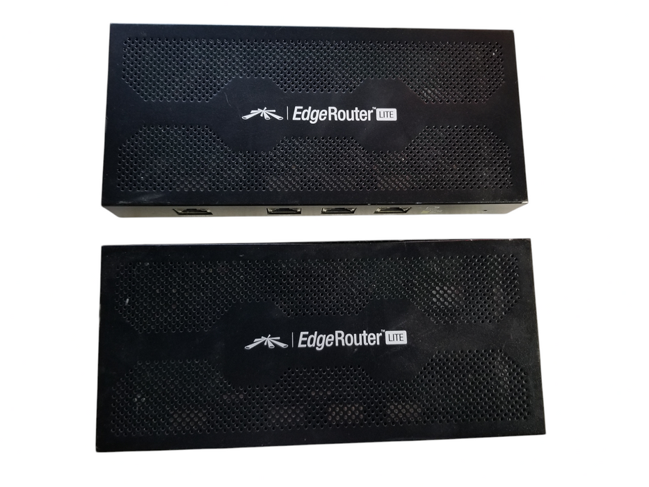 Lot of x2 Ubiquiti Networks EdgeRouter Lite ERLite-3 3-Port Factory Reset