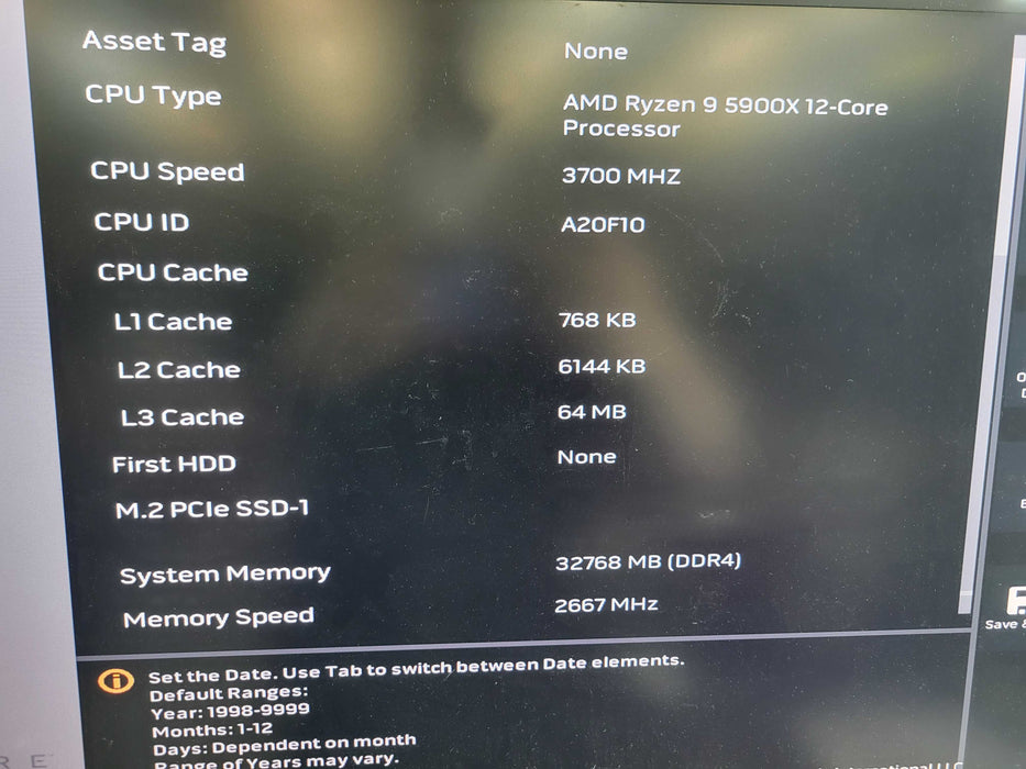 Alienware Aurora R10 - AMD Ryzen 9 5900X 12-Core 32GB DDR4 NO HDD %