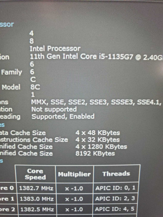 Dell Latitude 5420 Core i5-1135G7@2.40GHz 16GB RAM 256GB NVME  Lap200