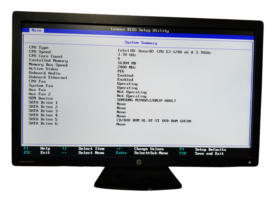 Lenovo ThinkStation P320 Xeon E3-1240 v6 16GB DDR4, P2000 GPU, NO HDD