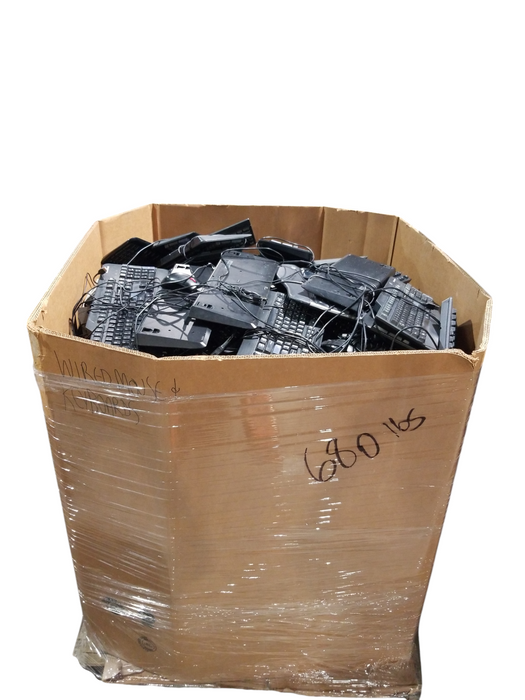 Bin of Assorted Wired Keyboards/Mice (AS-IS) Approx 680lbs