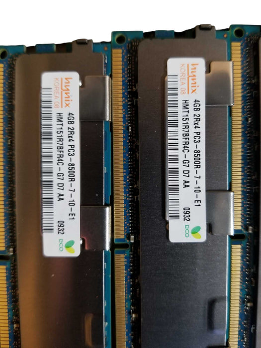 Lot 36x Hynix Korea 4GB 2Rx4 DDR3 PC3-8500R-7-10 DDR3 Server Memory 3.7LBs Q
