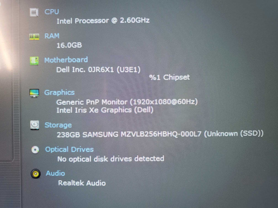 Dell Latitude 5320 Touch, i5-1145G7 2.60GHz, 16GB DDR4, 256GB NVMe  Lap200