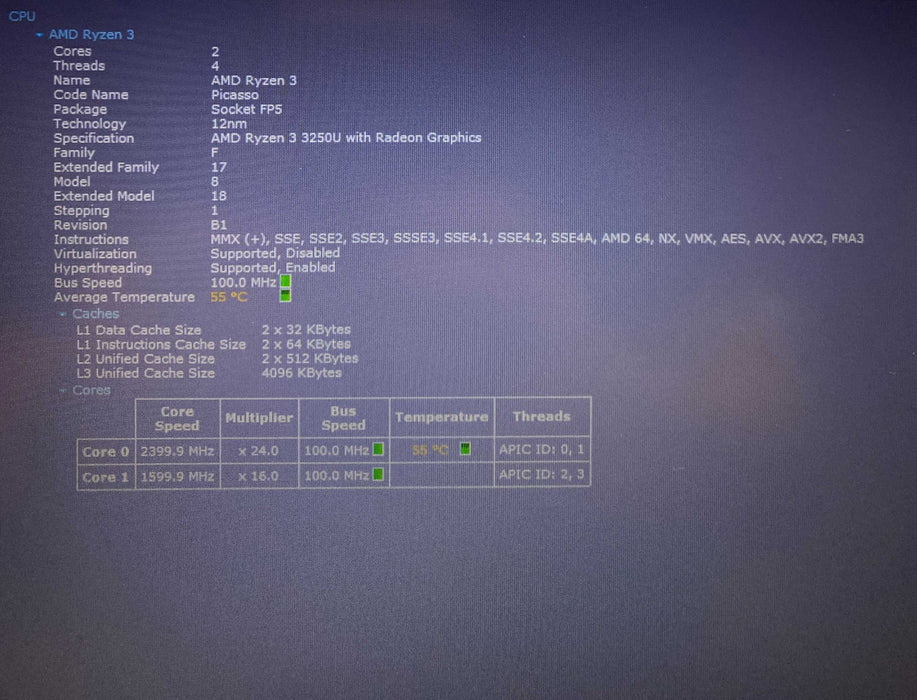Acer Aspire A315-23 AMD Ryzen 3 3250U@2.60GHz 16GB RAM 256GB SSD  BudLap