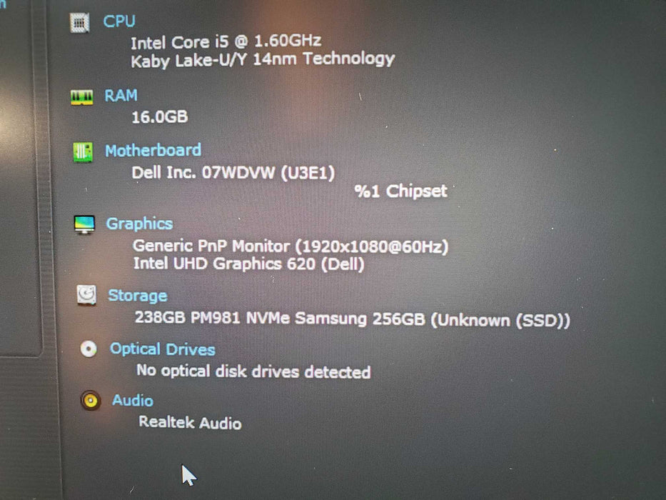 Dell Latitude 7400 Core i5-8265U 1.90GHz 16GB 256GB SSD  Lap200