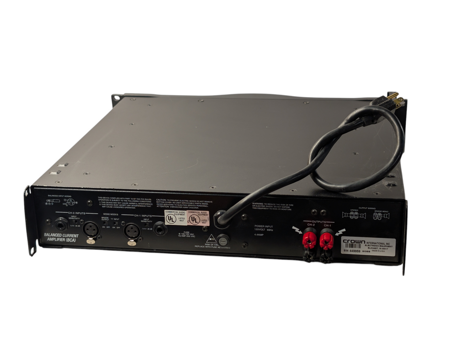 Crown K1 Balanced Current Stereo Power Amplifier 2 Channel Please READ  Q-