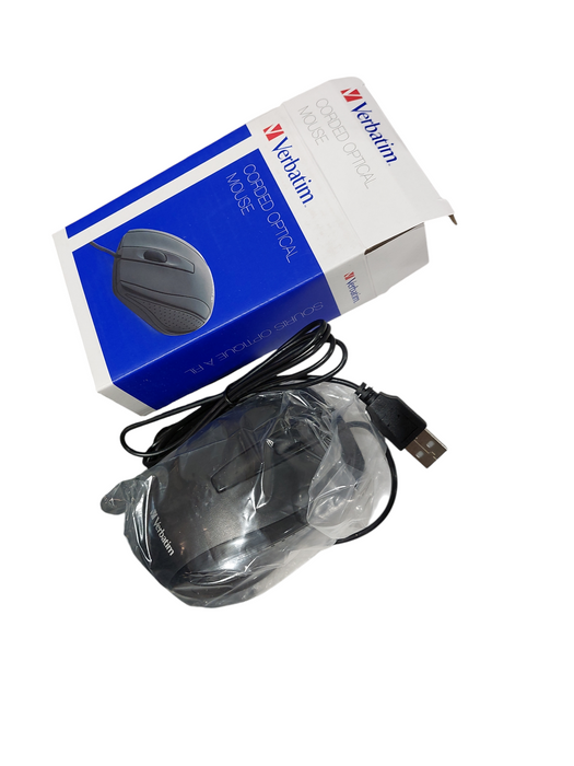 Verbatim Corded Optical Mouse Black ( New )  Q=