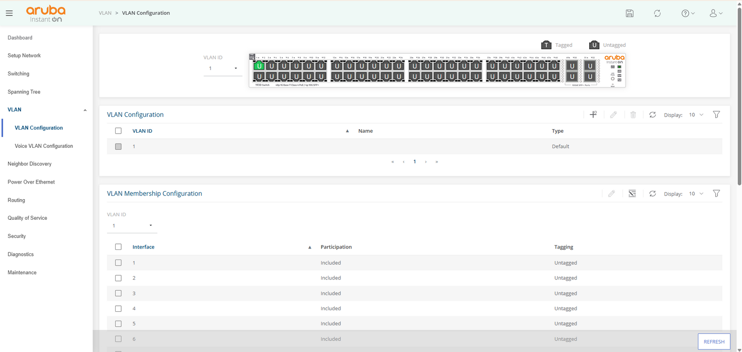 Aruba Instant On 1930 SWITCH 48p 1G Base-T Class 4 POE/4p 10G SFP+ (JL686A) $