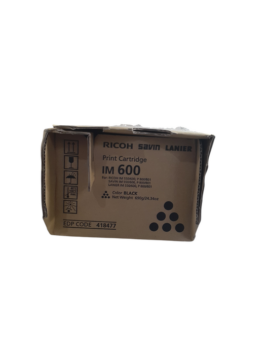Genuine Ricoh IM 600 Black Toner Print Cartridge EDP Code 418477