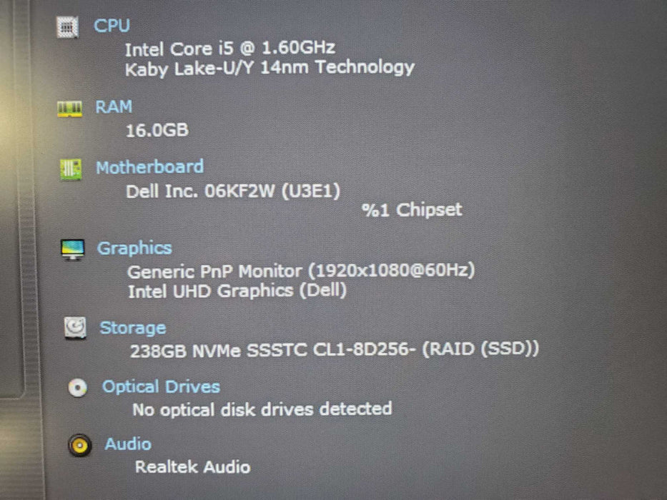 Dell Latitude 5410 14" i5-10210U@1.6ghz, 16GB RAM, 256GB NVMe  Lap200