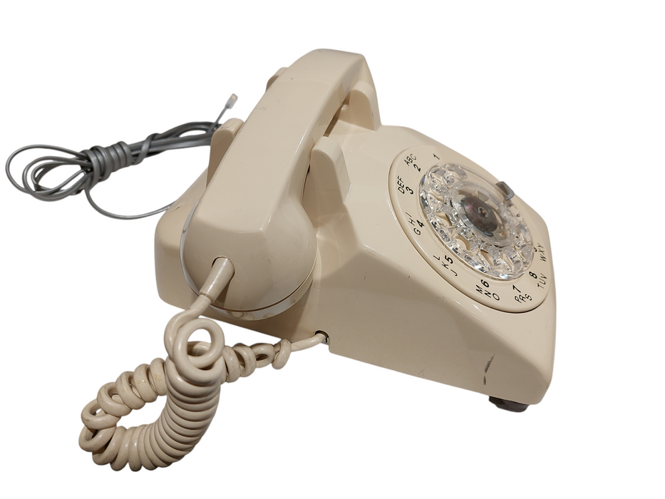 Northern Telecom Beige Rotary Dial Telephone  =