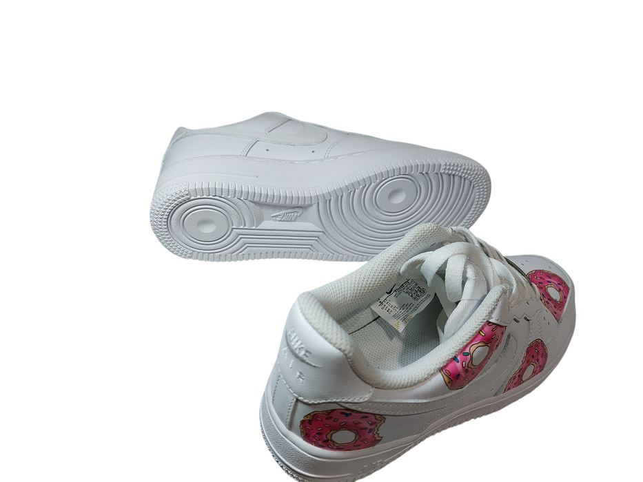 Custom Nike Air Force One Drip Pink Donut AF1 US Size 6  07/08/2019 =