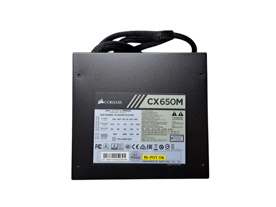 Corsair CX Series CX650M 650W 80 Plus Bronze Modular Power Supply )