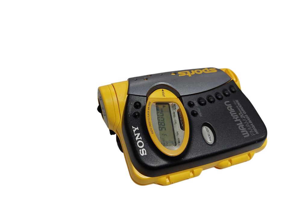 Sony WalkMan FM/AM 20 Presets AVLS Mega Bass Groove Sports Yellow  =