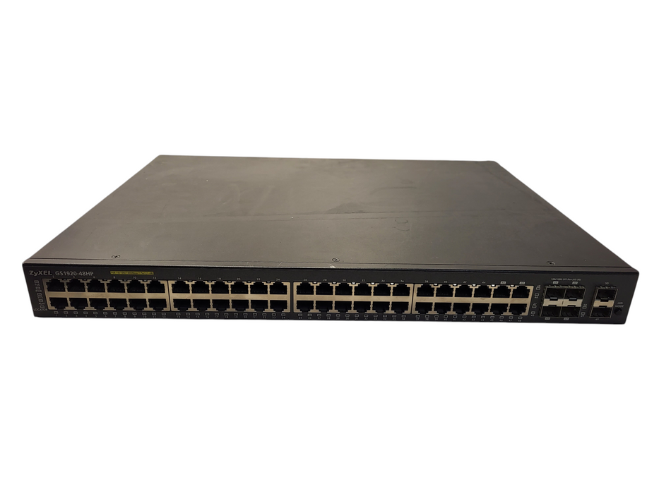 ZyXEL GS1920-48HP 48-Port PoE Gigabit Managed Ethernet Switch $