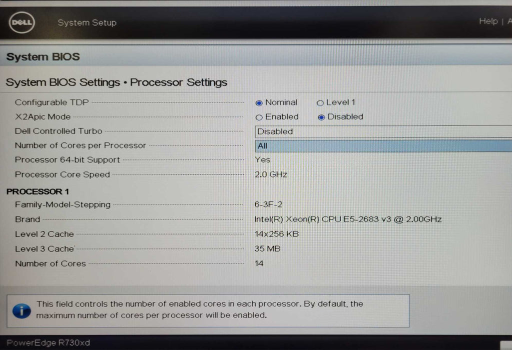 Dell PE R730xd  1x Xeon E5-2683v3 2.00GHz, 64GB DDR4, H730P Mini, 2x PSU, 2 _