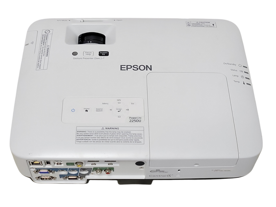 Epson PowerLite 2250U 3LCD Projector HDMI, 2307 hours, No Remote _