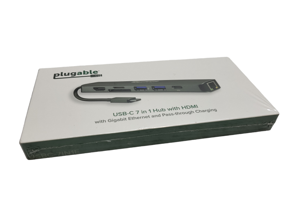 Plugable 7-in-1 USB C Hub Multiport Adapter with Ethernet SEALED Q&