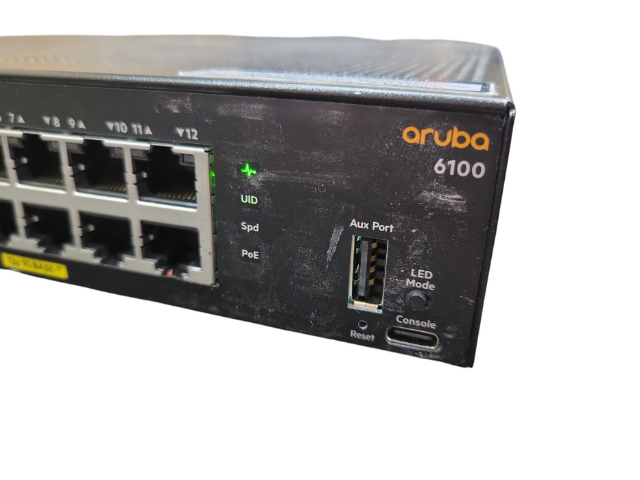 HPE Aruba JL679A 6100 12x 1GB RJ45 PoE & 2x 10GB SFP+ Ports Ethernet Switch !