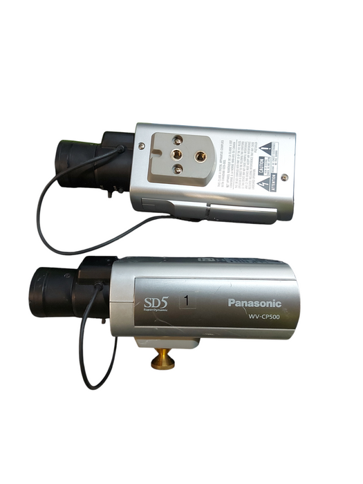 Lot 2x Panasonic WV-CP500 Color CCTV Camera 120V