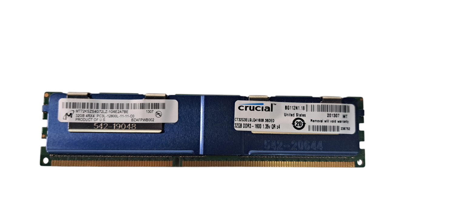 Micron MT72KSZS4G72LZ-1G6E2A7 32GB DDR3‑1600 PC3L‑12800 ECC Registered Q
