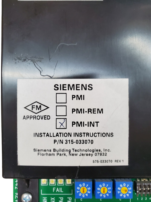 Siemens PMI-INT 315-033070 Interface Fire Alarm Panel *READ*