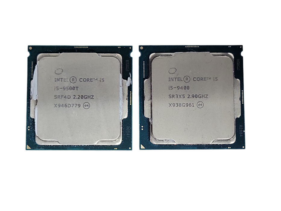 Lot of 2x Intel core (1x i5-9400 SR3X5 and 1x i5-9500T SRF4D) LGA1151 CPUs _